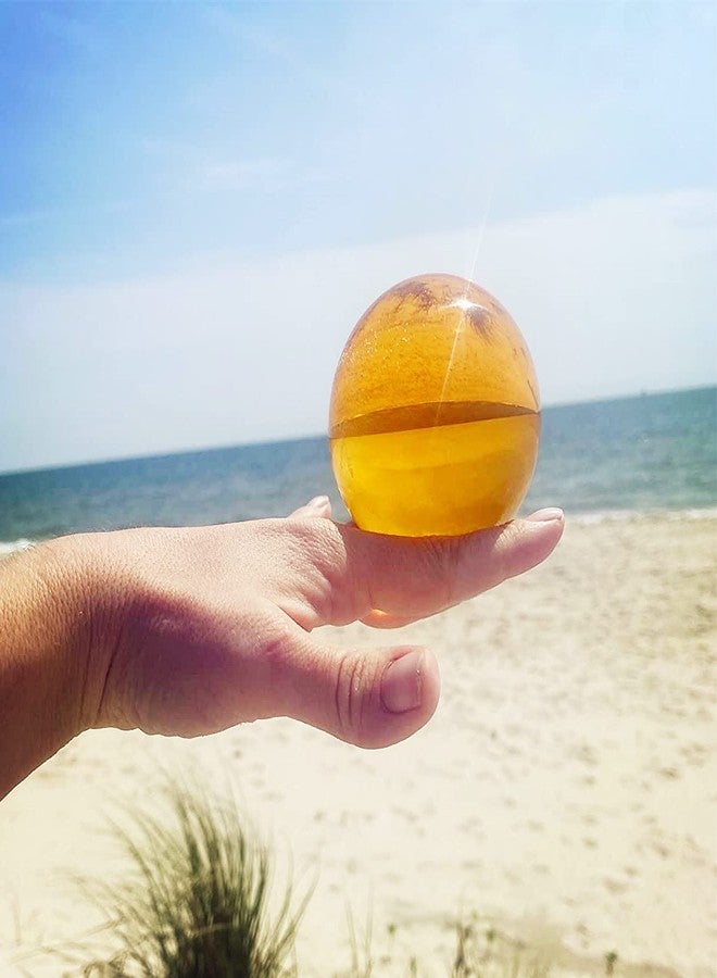 DSJUGGLING 76mm Golden/Honey Color Acrylic Contact Juggling Ball - Approx. 3 inch - Image 1